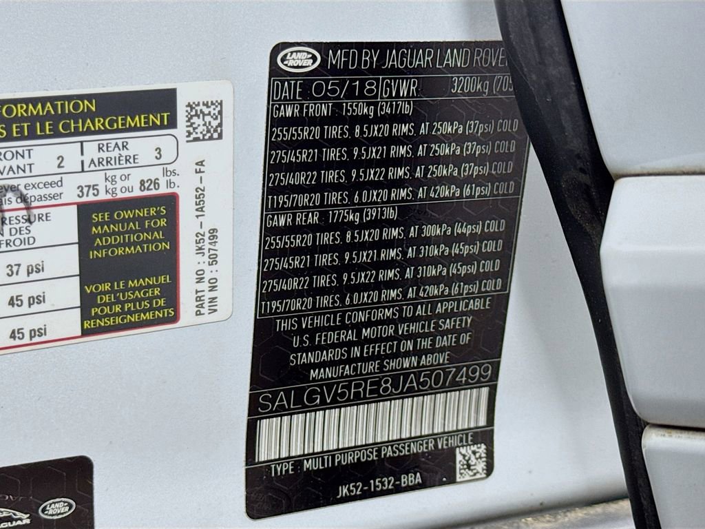 2018 Land Rover Range Rover Long Wheelbase Autobiography