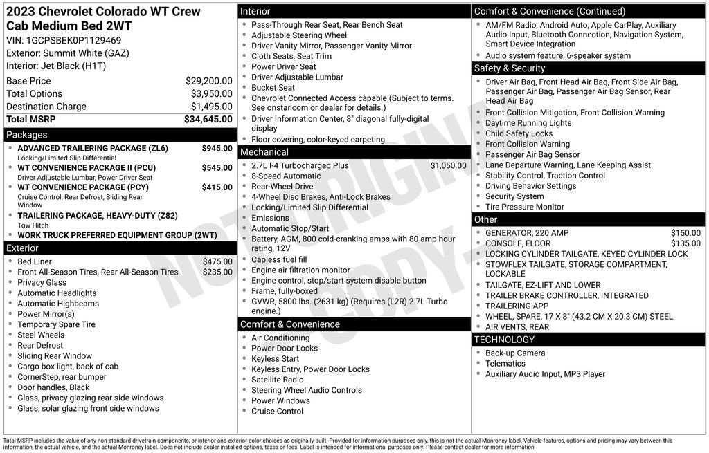 2023 Chevrolet Colorado W/T