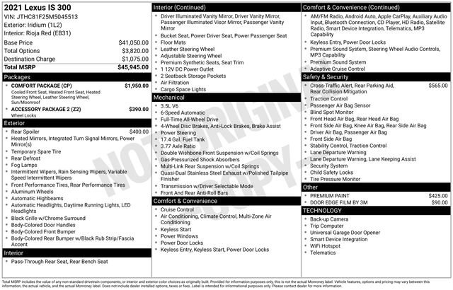 2021 Lexus IS 300 AWD