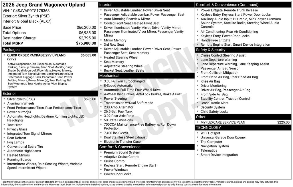2026 Jeep Grand Wagoneer 4WD