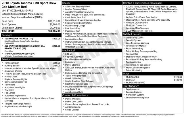 2018 Toyota Tacoma TRD Sport