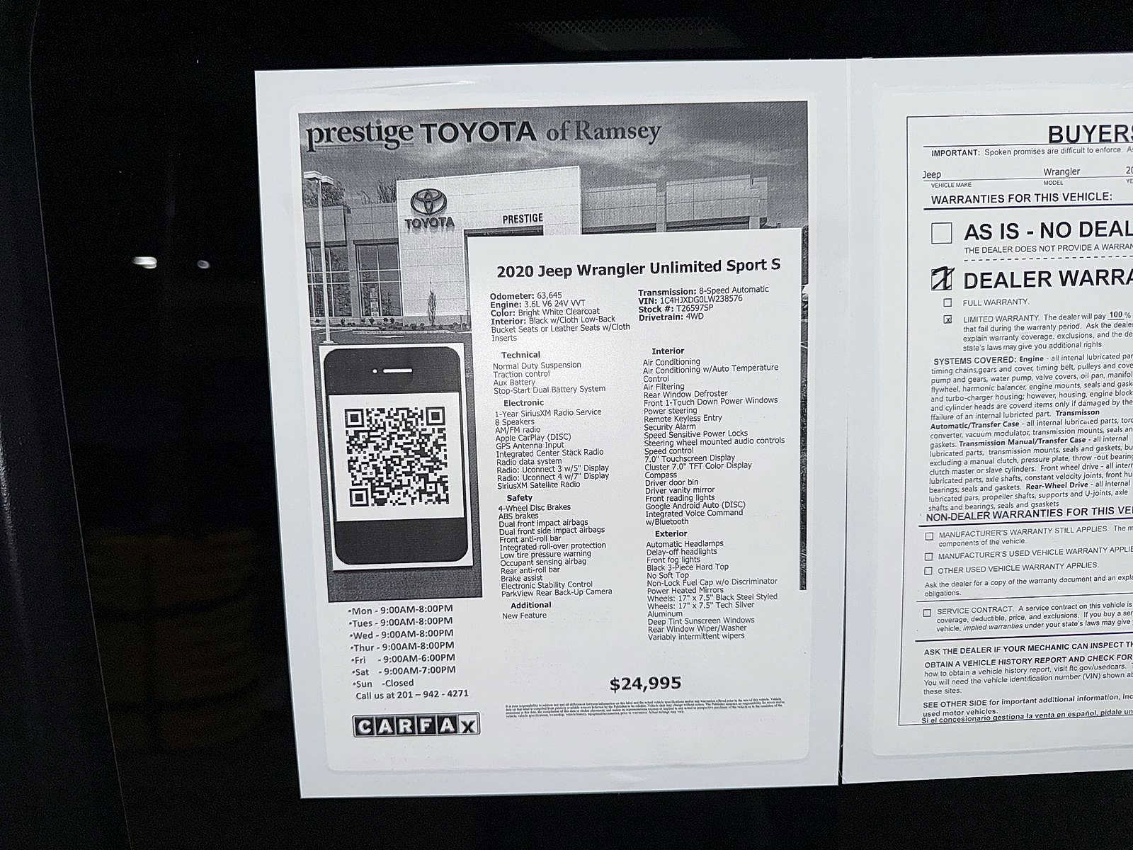 2020 Jeep Wrangler Unlimited Sport S