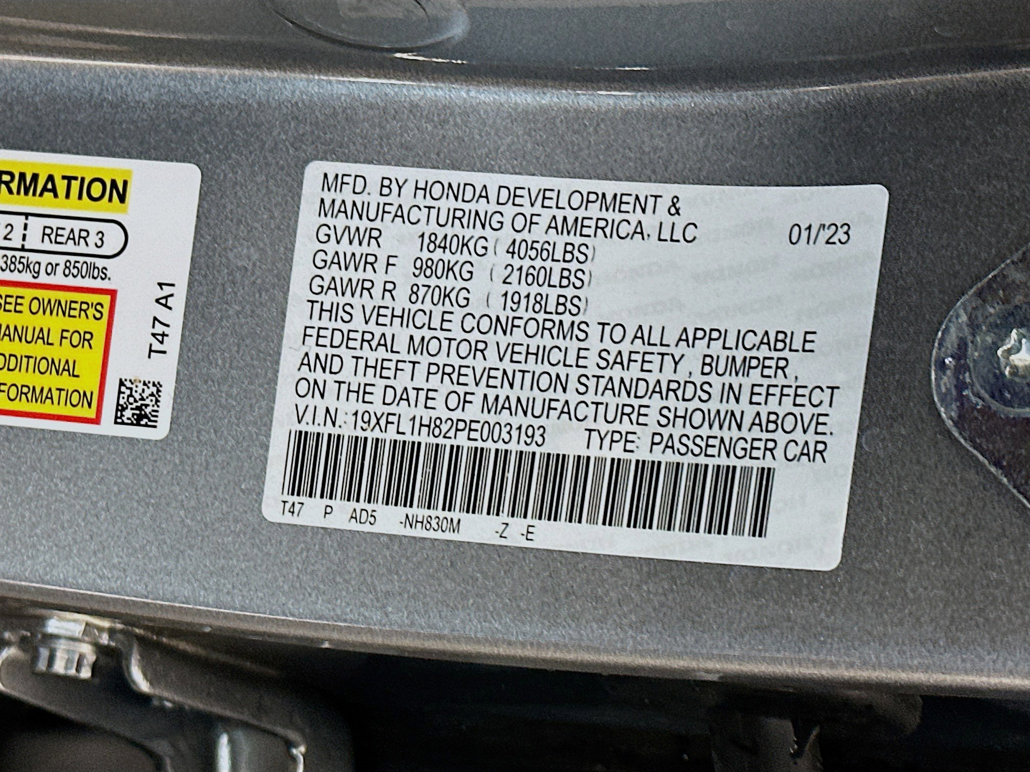 2023 Honda Civic Sport Touring