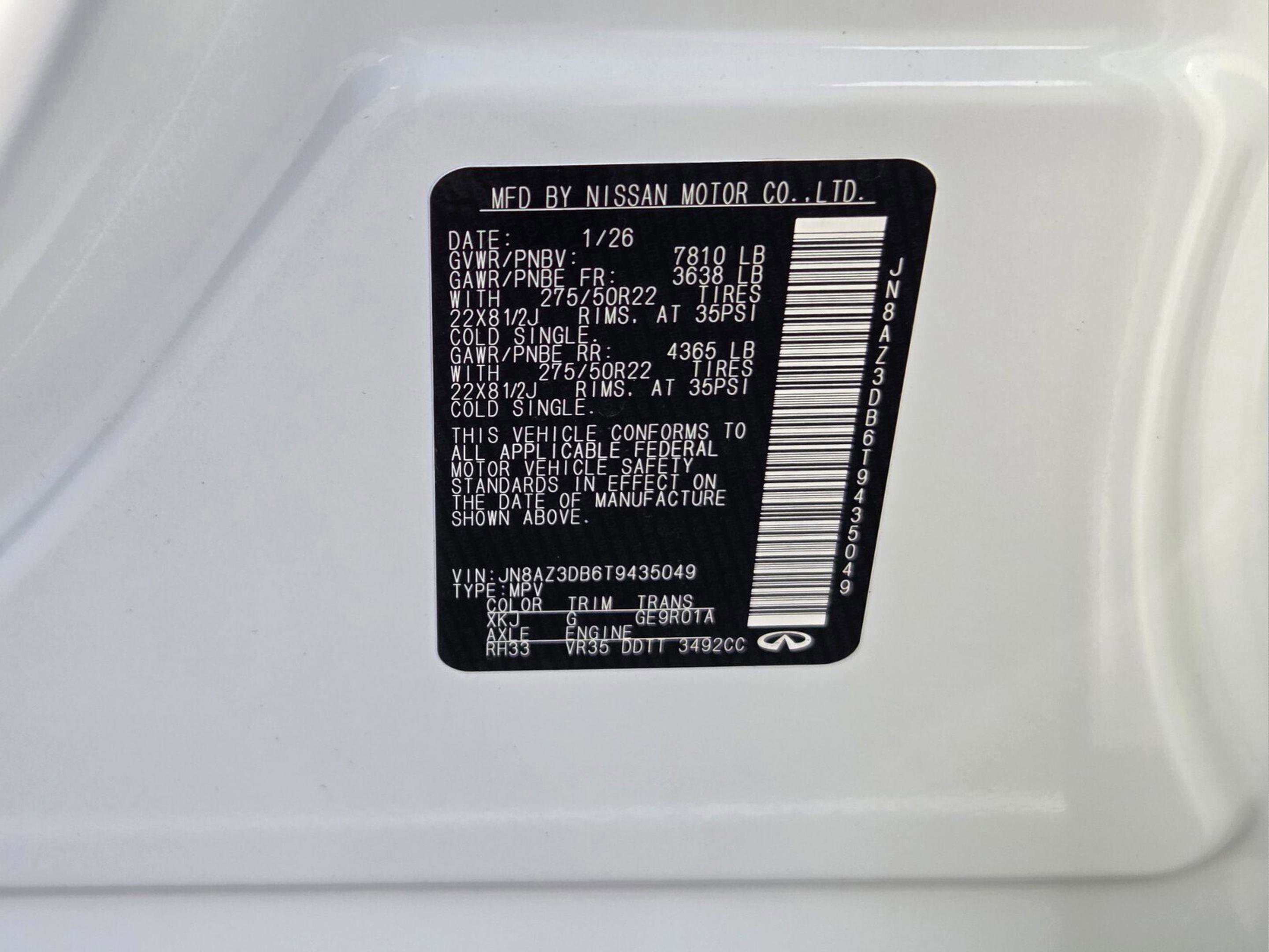 2026 INFINITI Qx80 4WD