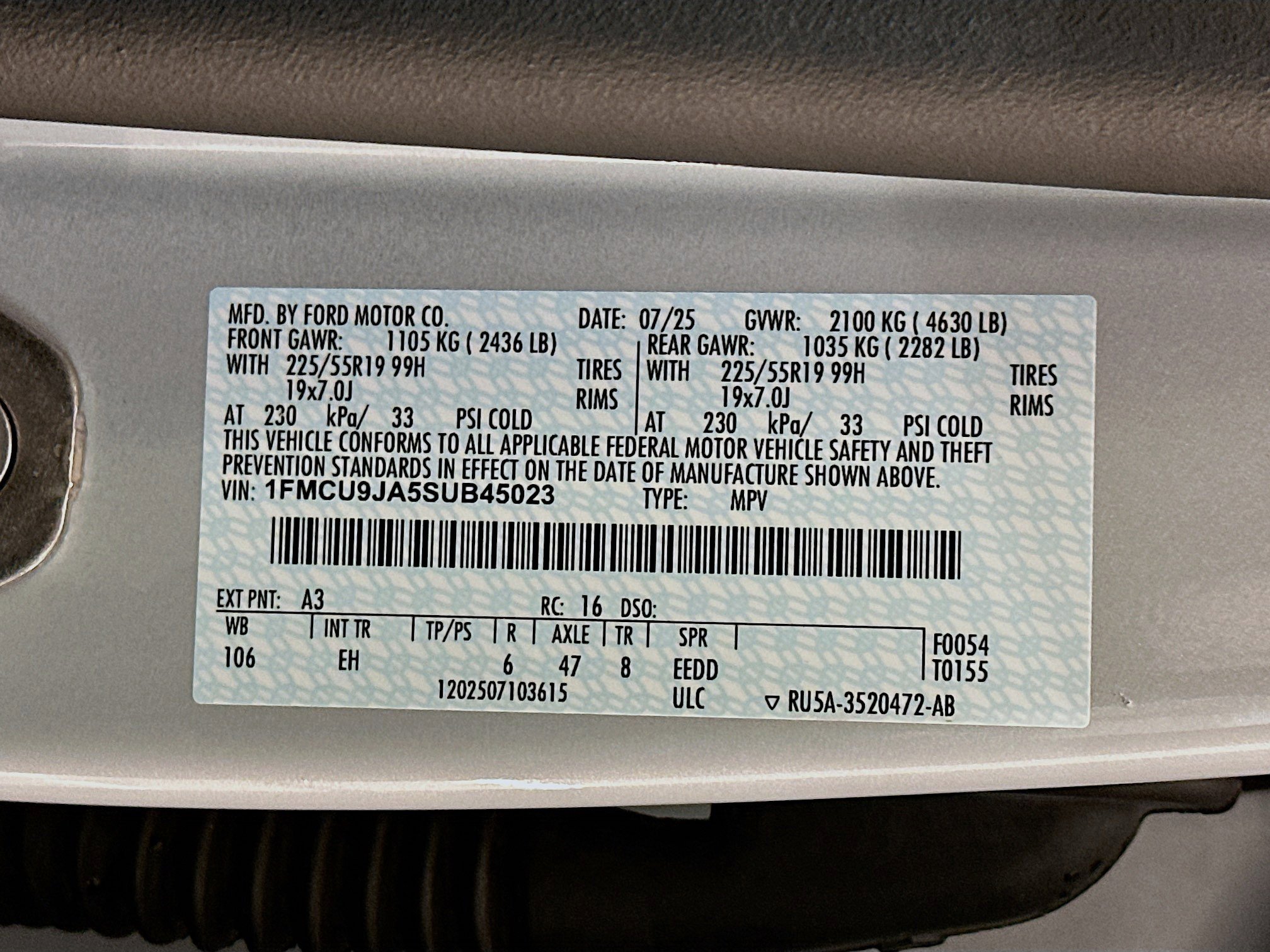 2025 Ford Escape Platinum