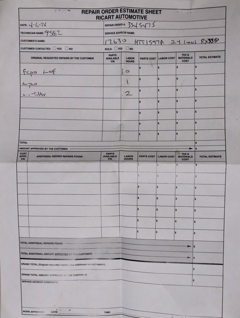 2024 Lexus RX 350 AWD