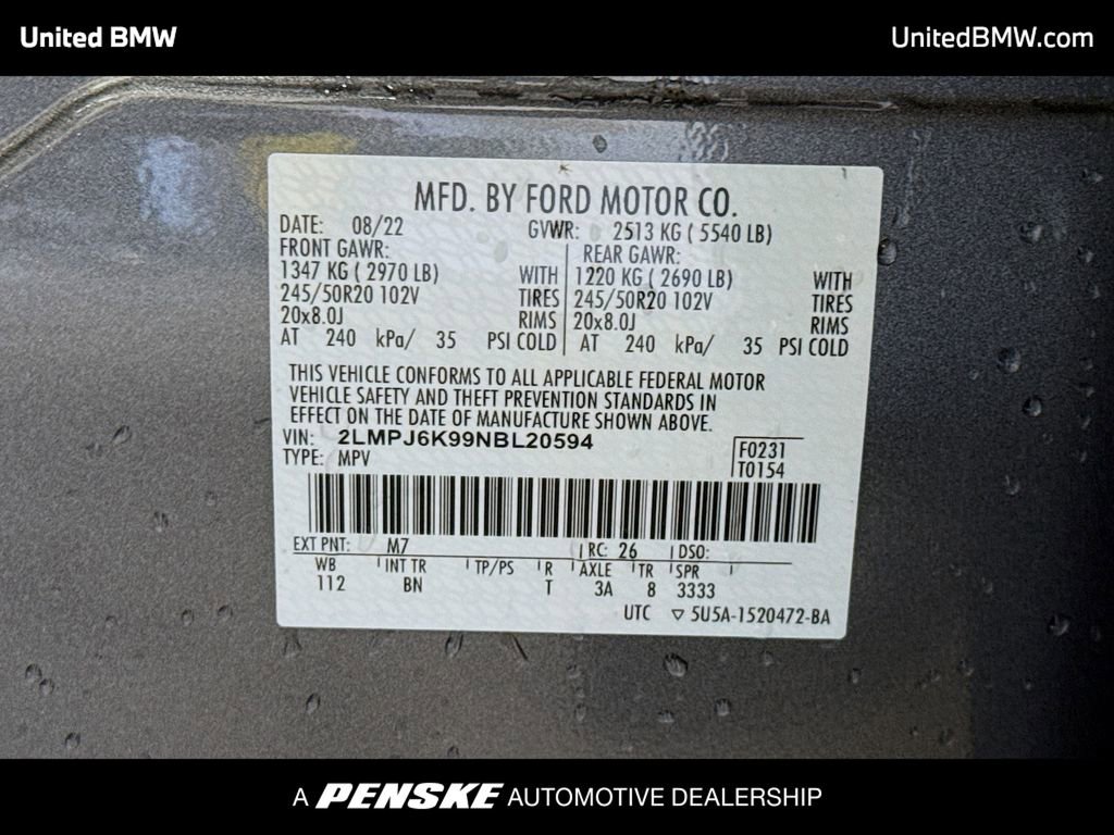 2022 Lincoln Nautilus Reserve