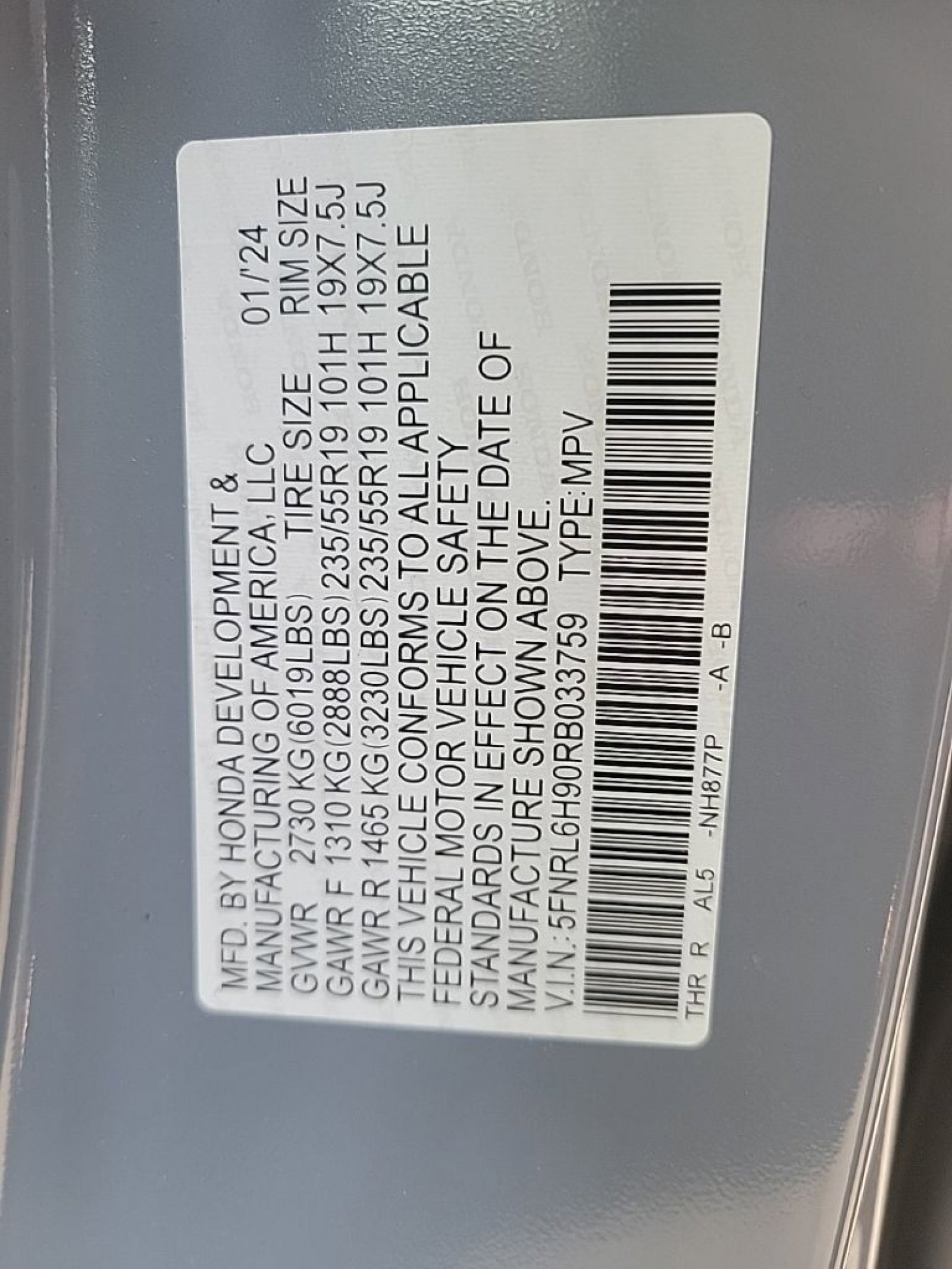 2024 Honda Odyssey Elite