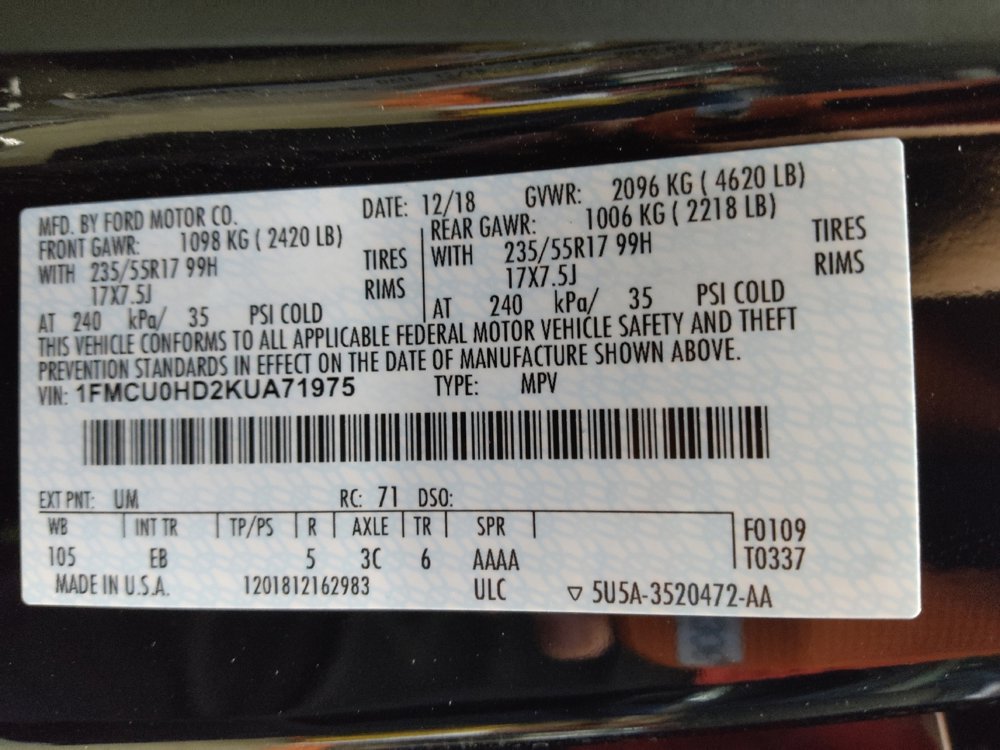 2019 Ford Escape SEL