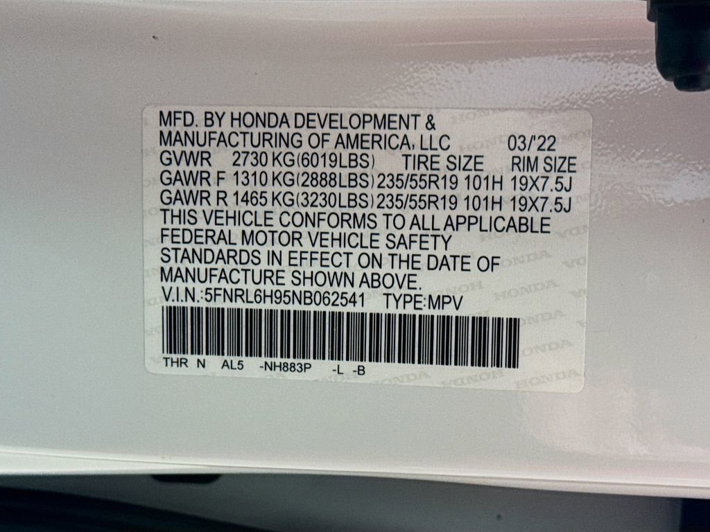 2022 Honda Odyssey Elite