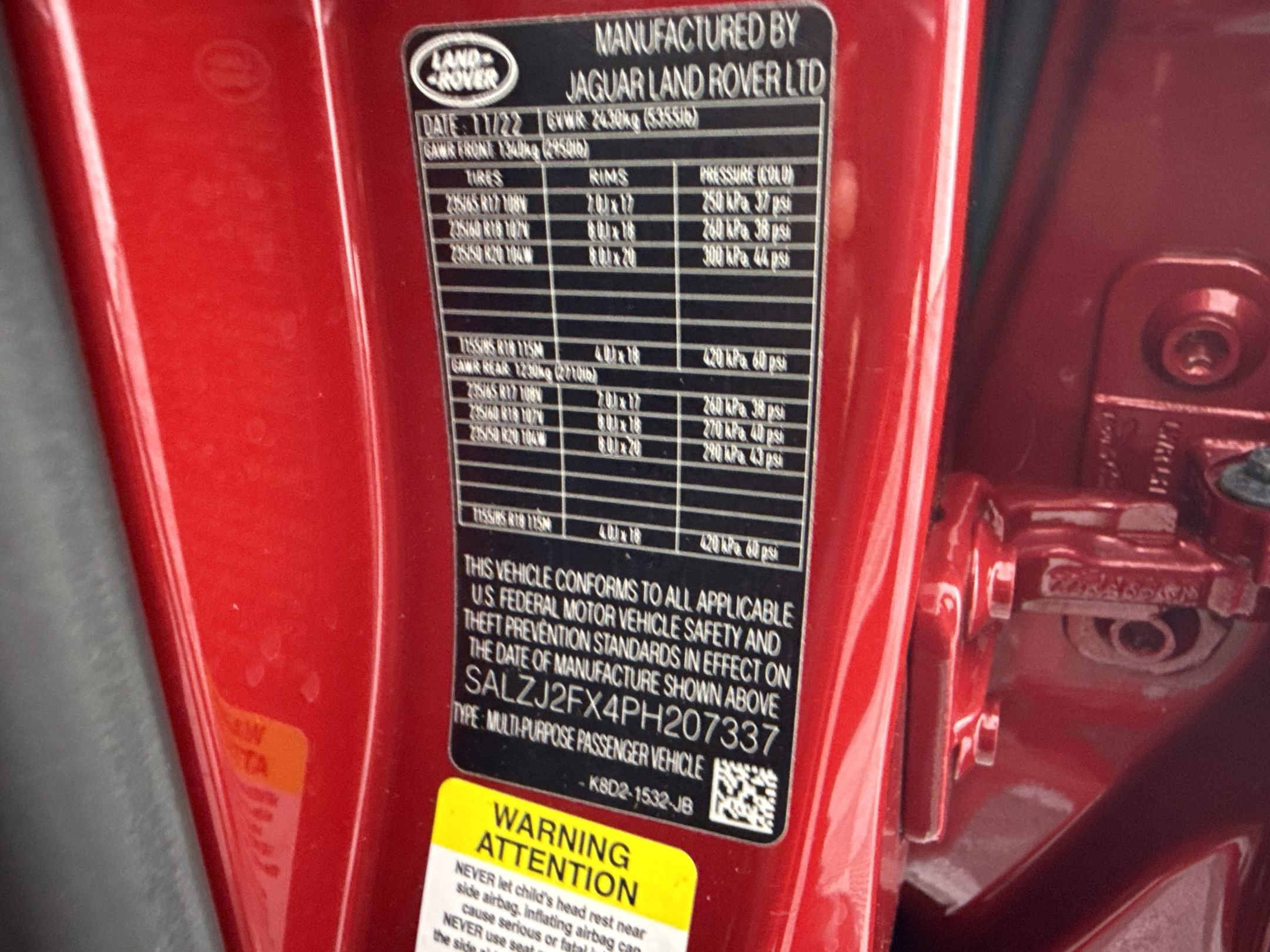 2023 Land Rover Range Rover Evoque S