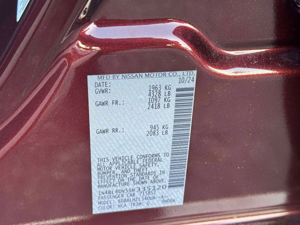 2025 Nissan Altima 2.5 SV