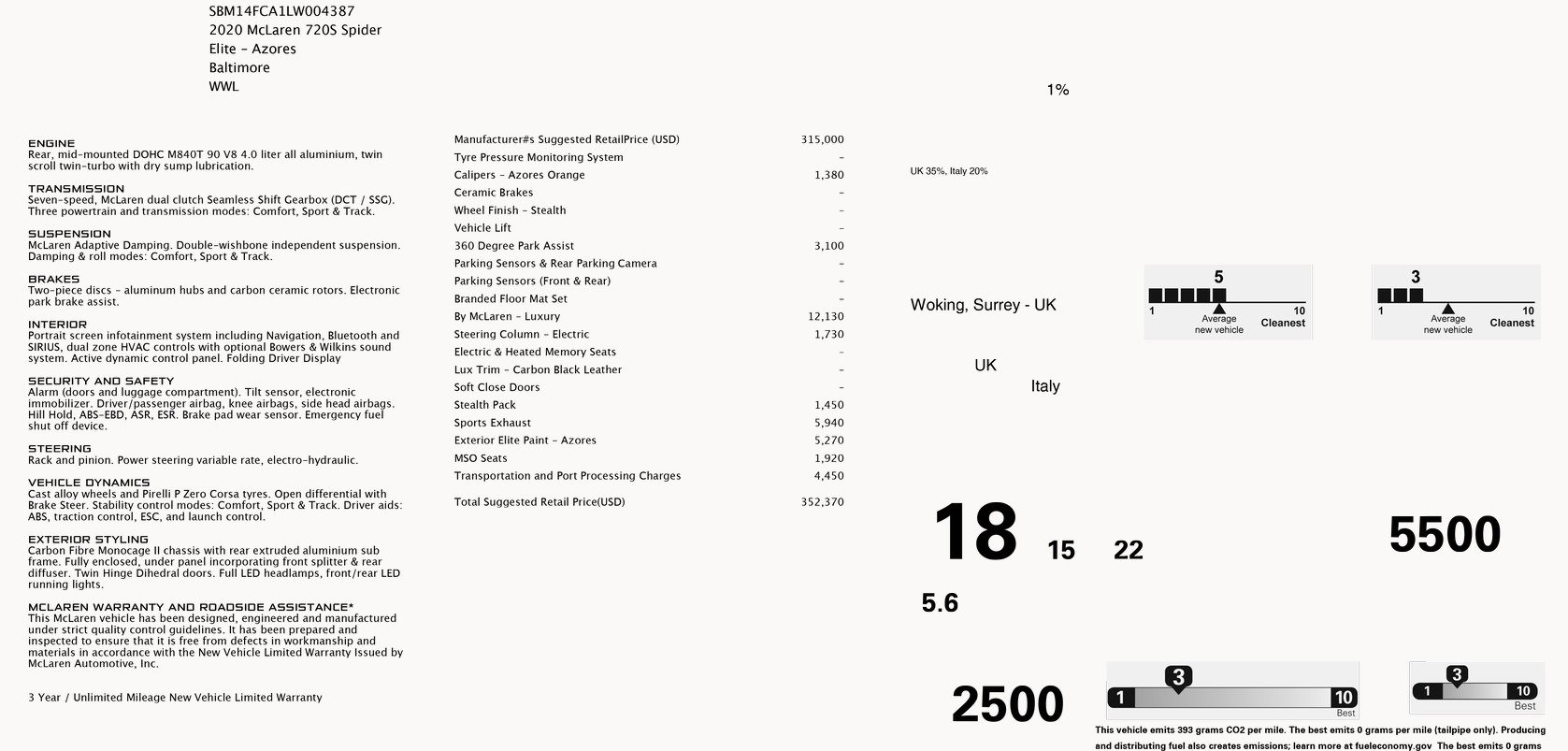 Used 2020 McLaren 720S Spider photo 44