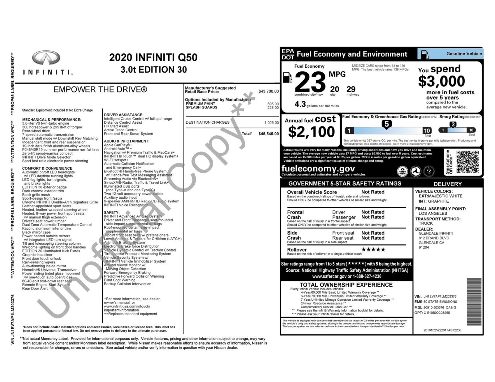 2020 INFINITI Q50 Edition 30