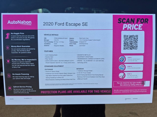 2020 Ford Escape SE