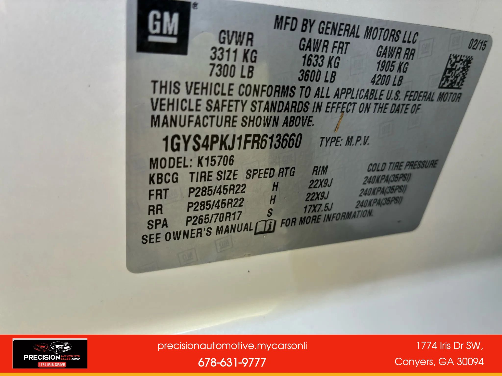 2015 Cadillac Escalade Platinum