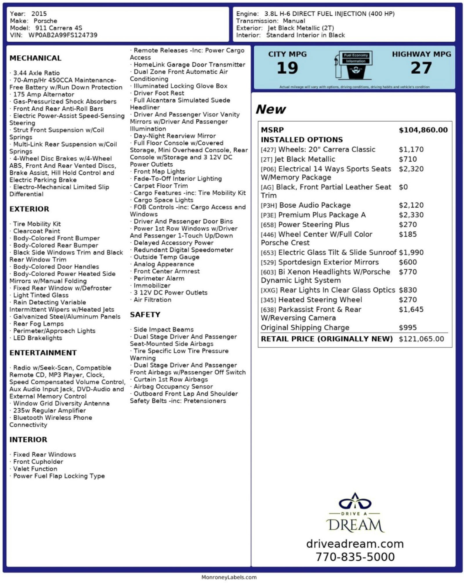 2015 Porsche 911 Carrera 4S