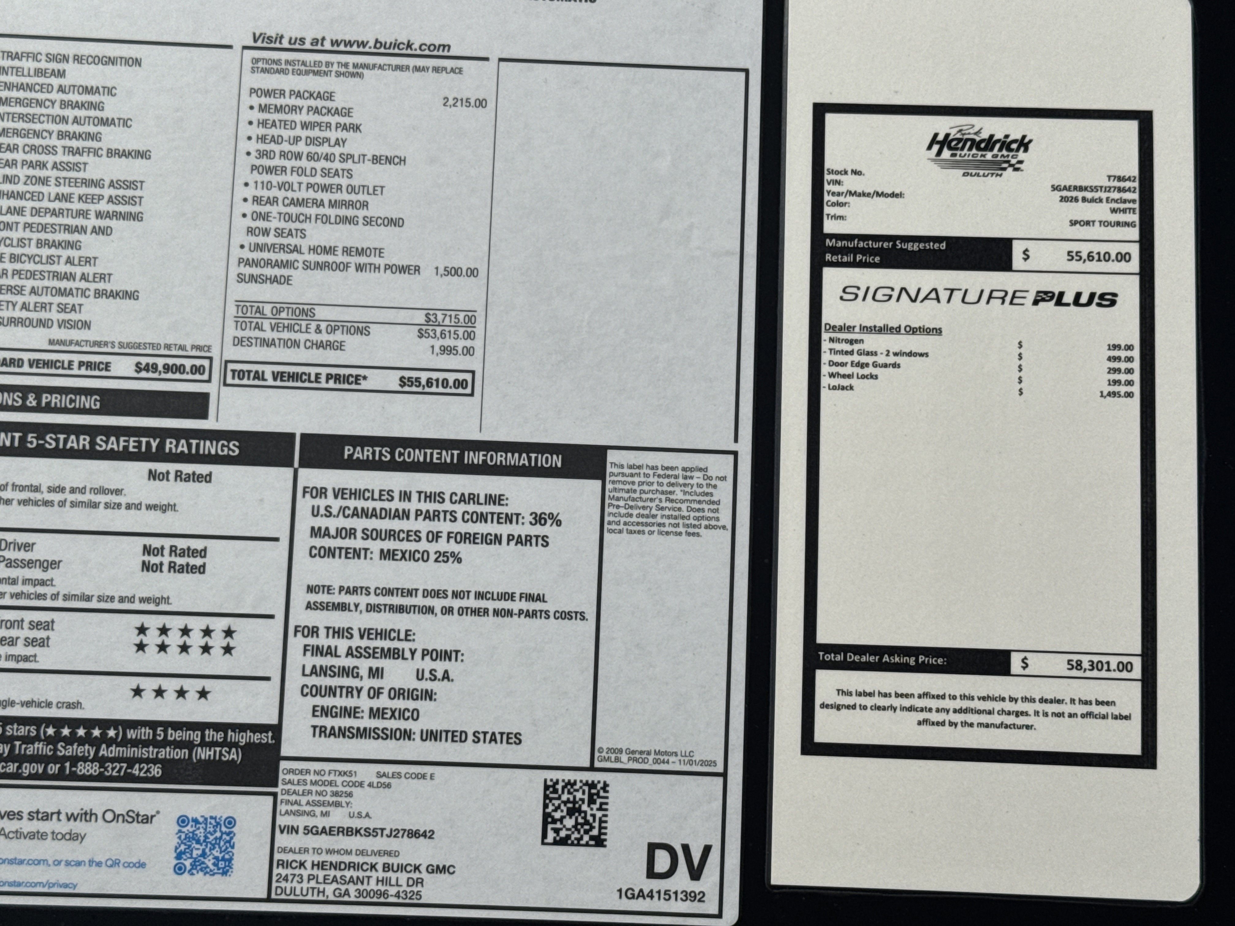 2026 Buick Enclave Sport Touring