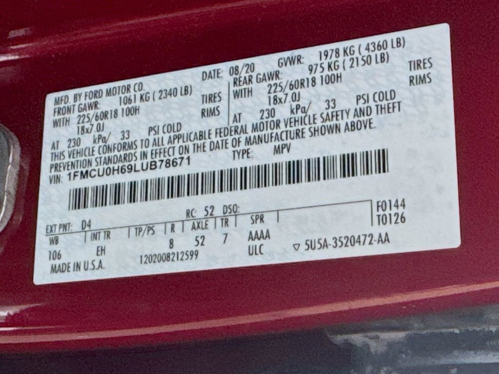 2020 Ford Escape SEL