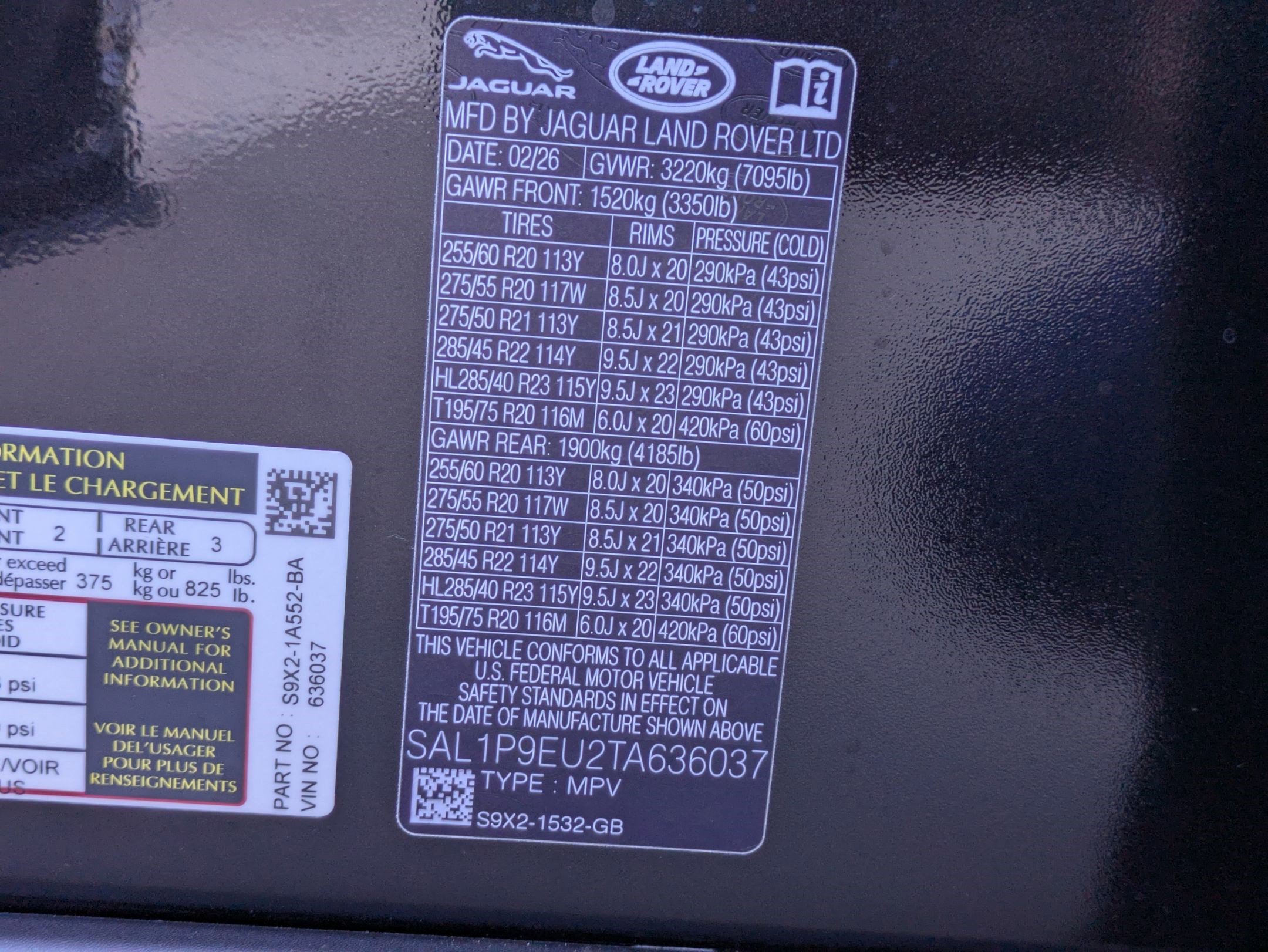 2026 Land Rover Range Rover Sport SE