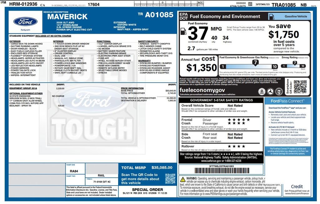 2026 Ford Maverick XLT