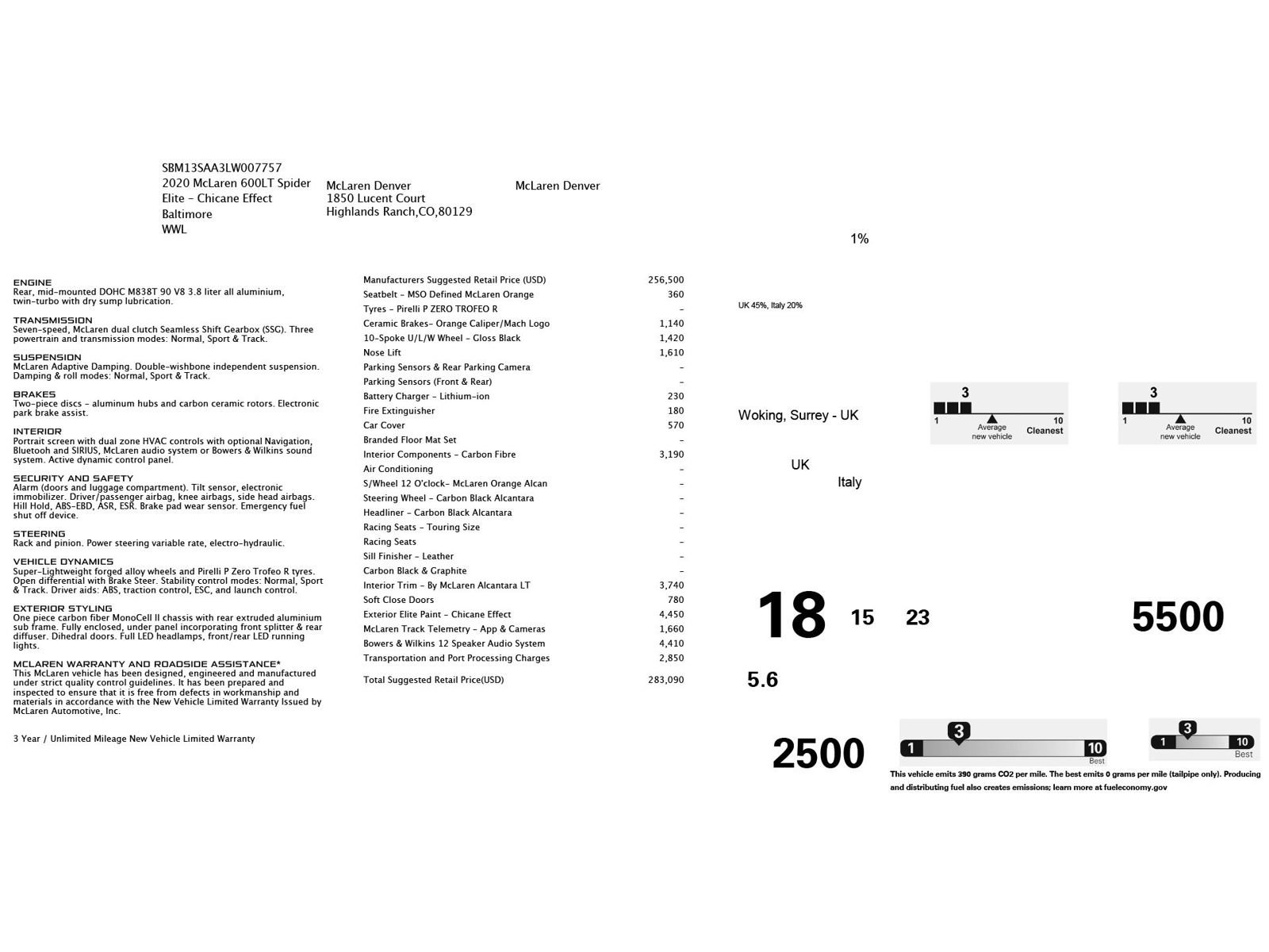 Used 2020 McLaren 600LT Spider photo 6