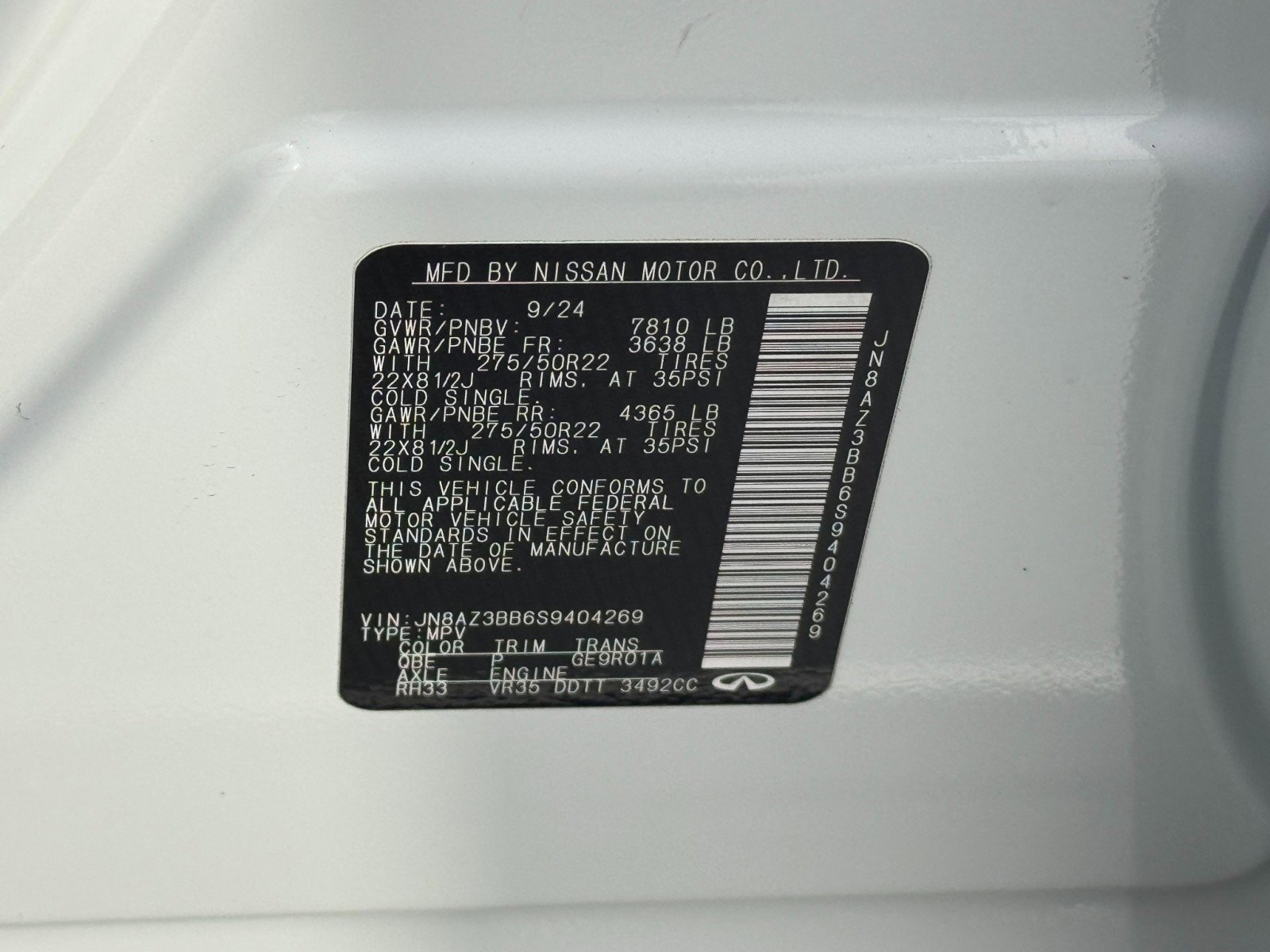 2025 INFINITI Qx80 Luxe