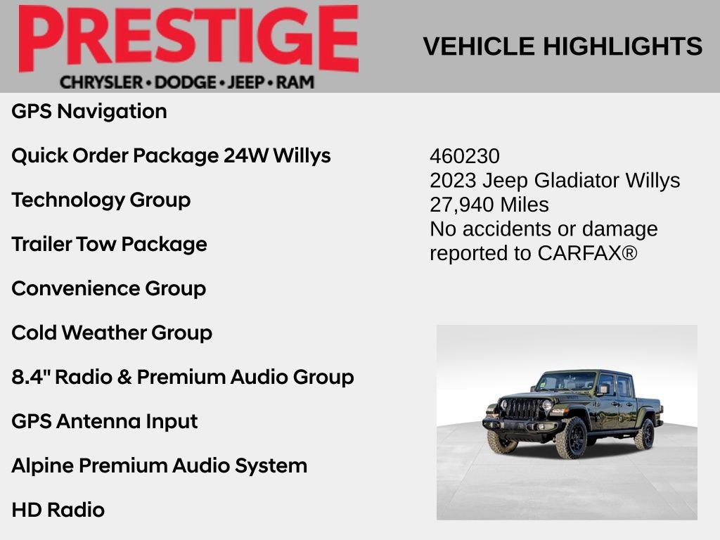 2023 Jeep Gladiator Willys