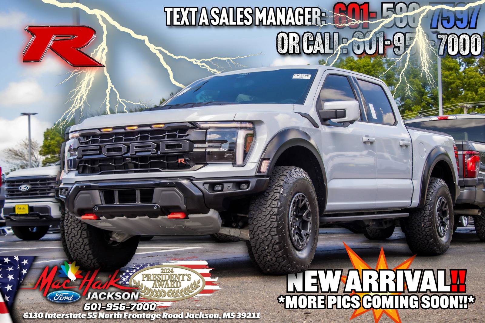 Certified 2025 Ford F150 Raptor w/ Equipment Group 803A Raptor R