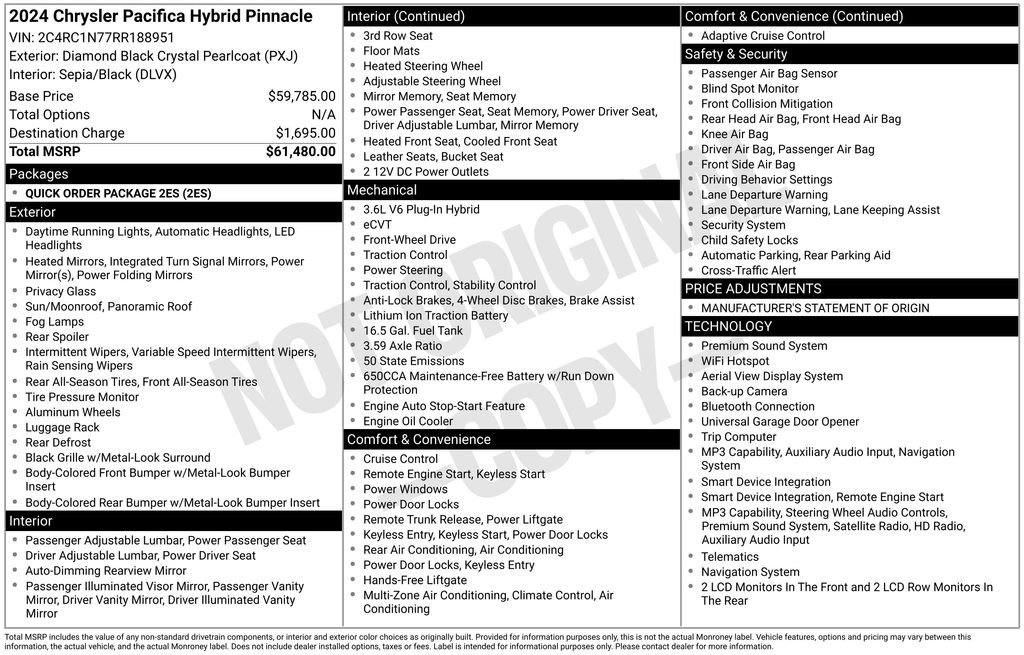 2024 Chrysler Pacifica Pinnacle