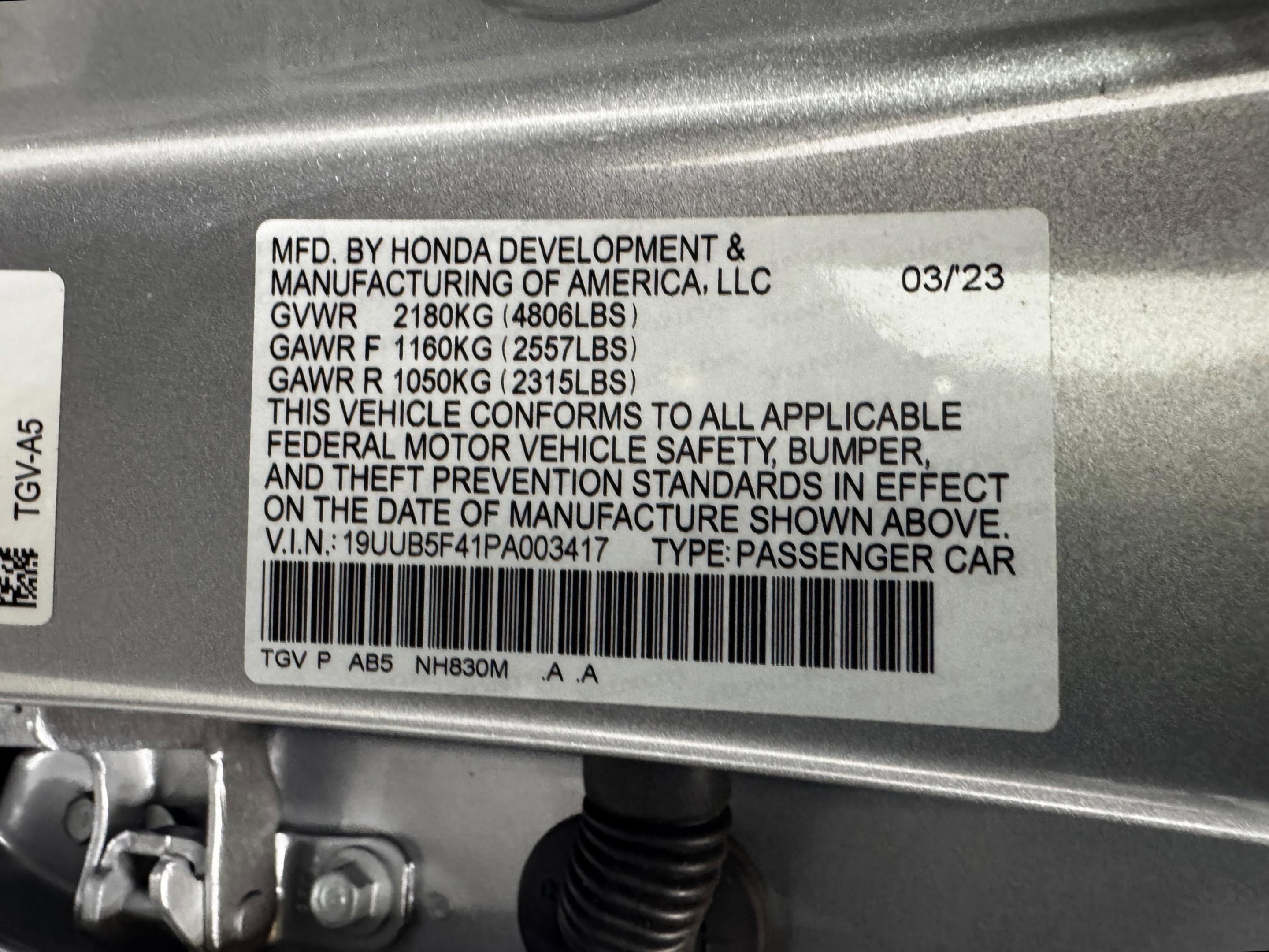 2023 Acura TLX w/ Technology Package