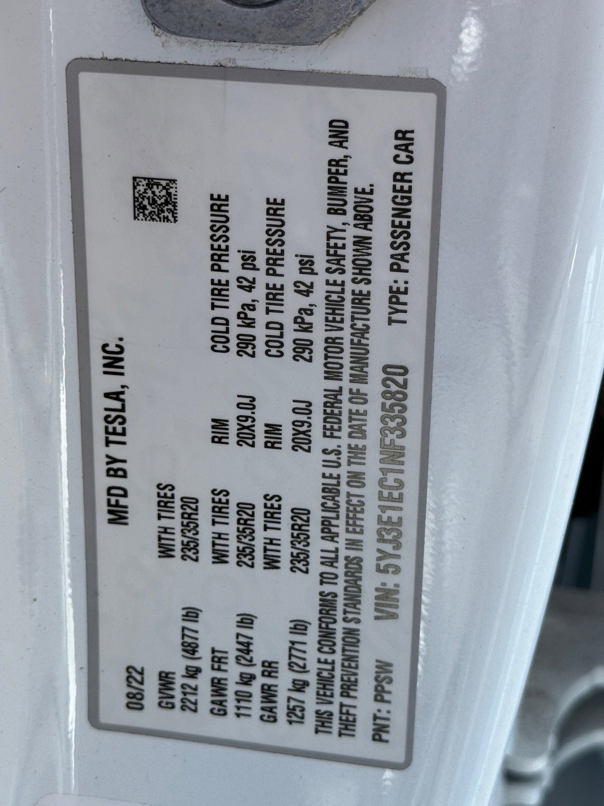 2022 Tesla Model 3 Performance