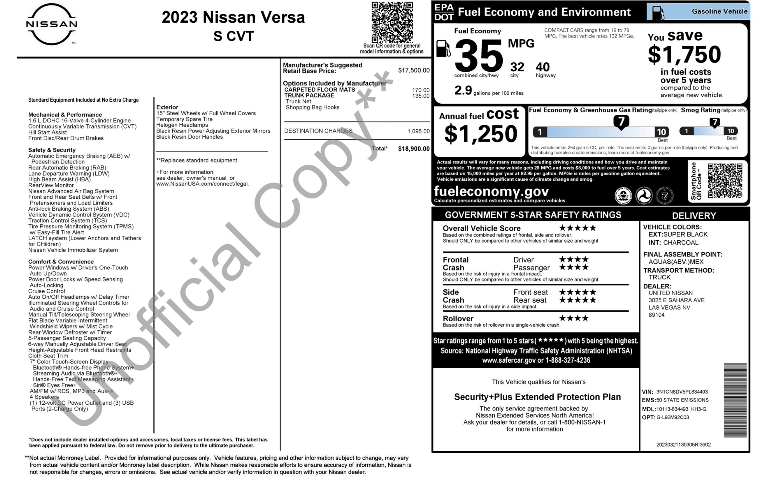 2023 Nissan Versa S