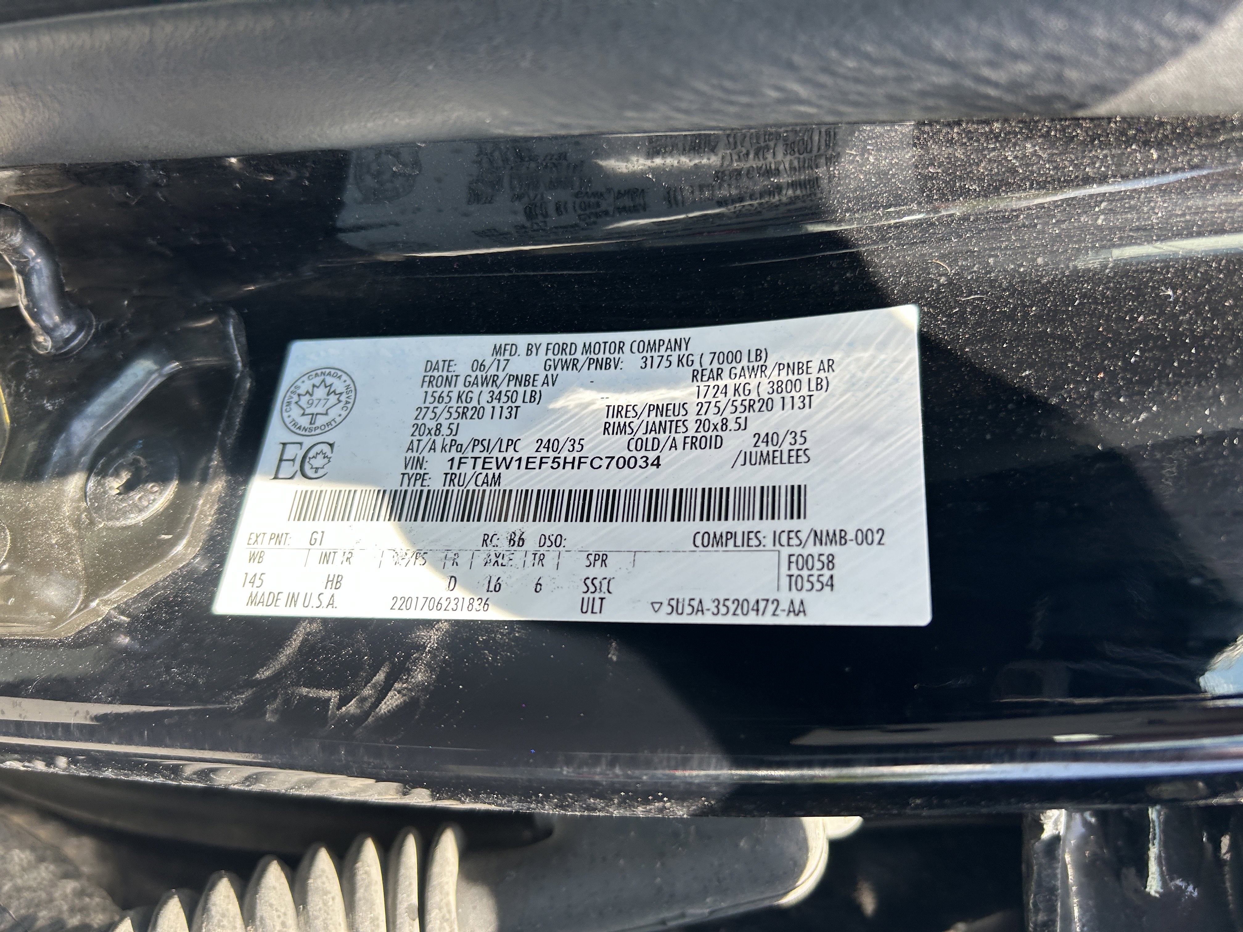 2017 Ford F150 Lariat