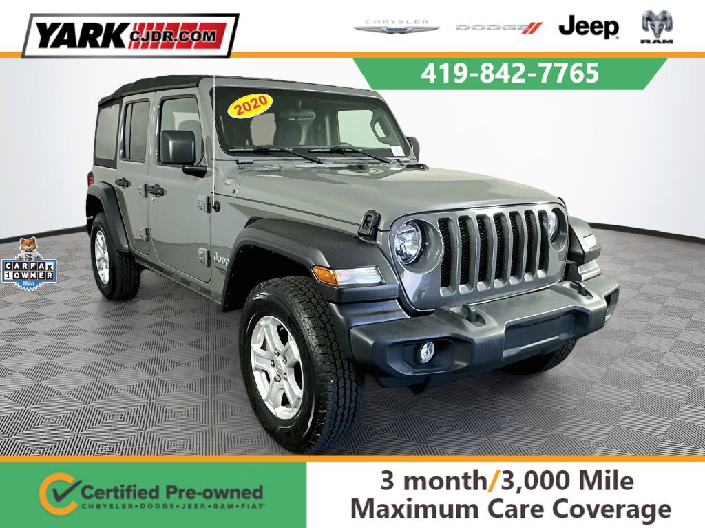 Certified 2020 Jeep Wrangler Unlimited Sport S