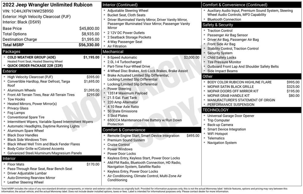 2022 Jeep Wrangler Unlimited Rubicon