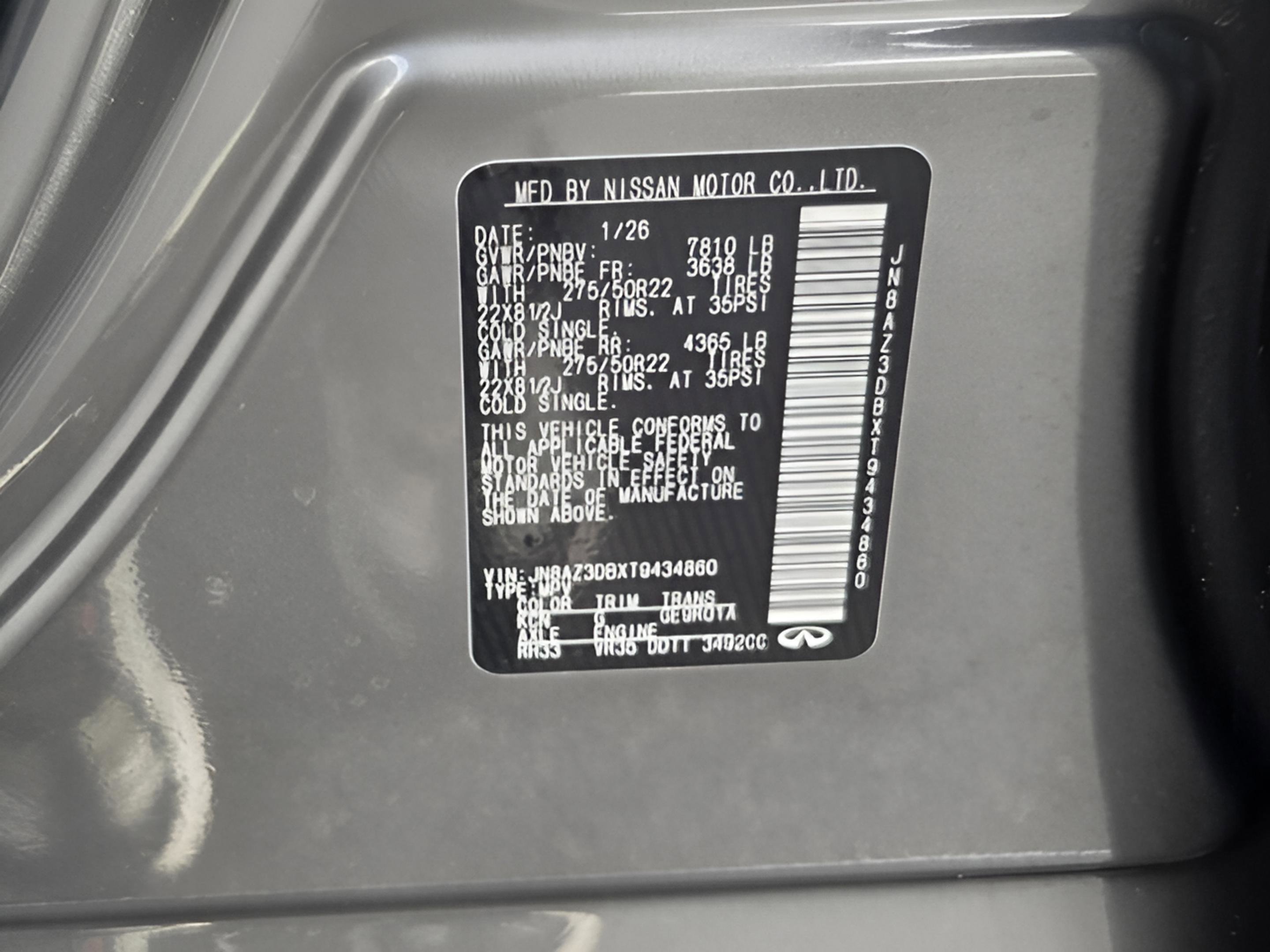 2026 INFINITI Qx80 4WD