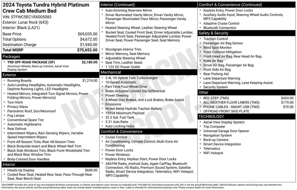 2024 Toyota Tundra Platinum