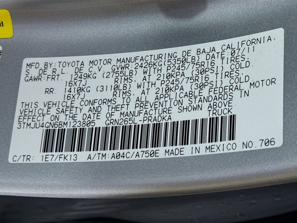 2011 Toyota Tacoma PreRunner