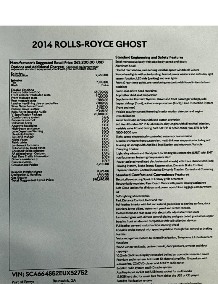 2014 Rolls-Royce Ghost