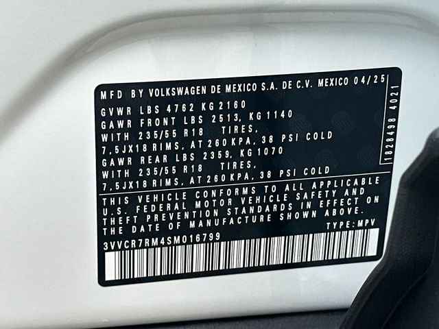 2025 Volkswagen Tiguan S