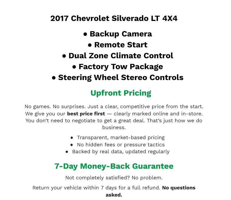 Used 2017 Chevrolet Silverado 1500 LT w/ All Star Edition