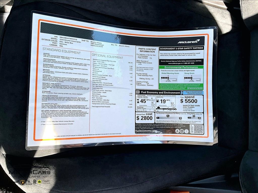 2026 McLaren Artura Spider