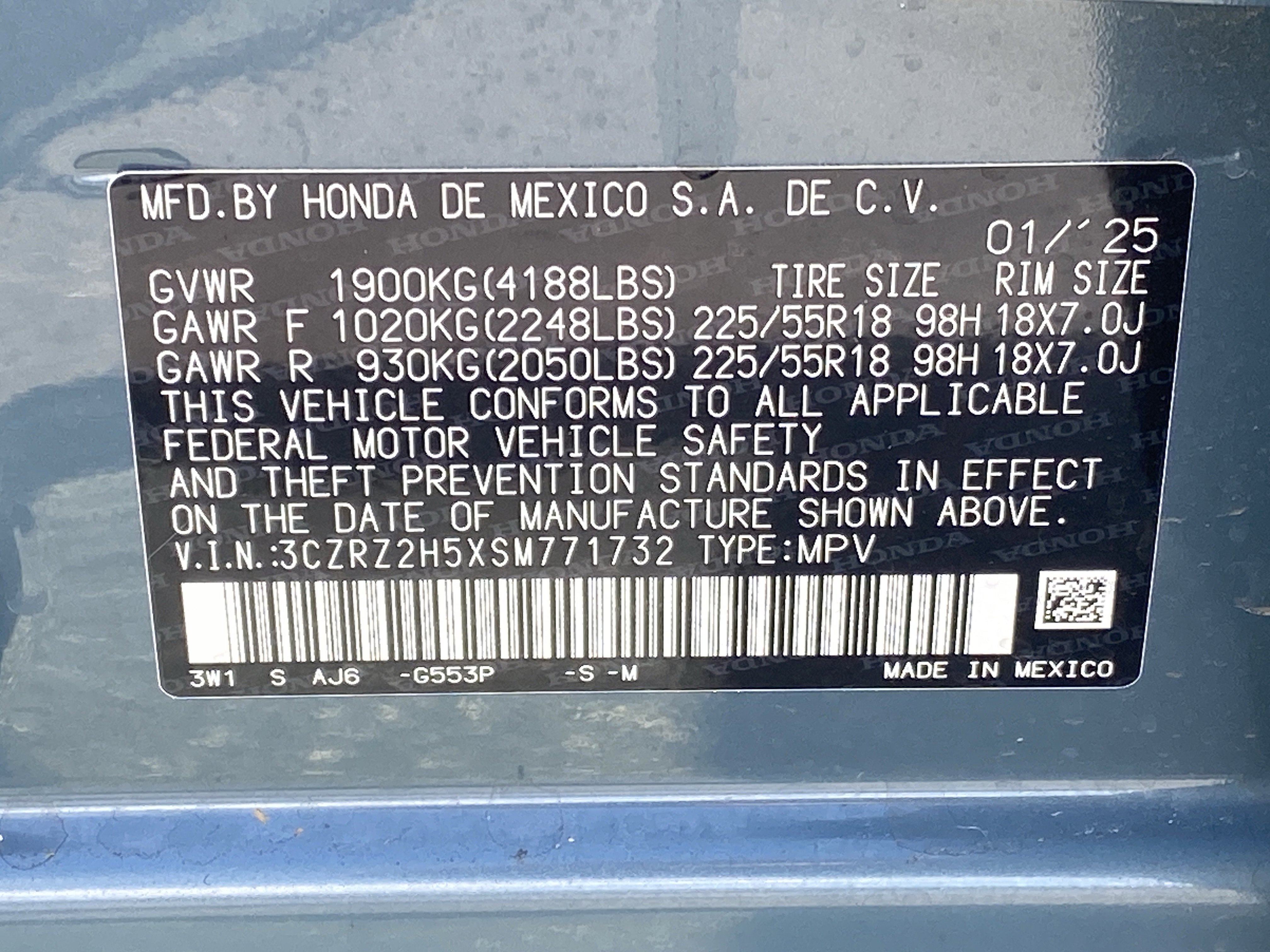 2025 Honda HR-V Sport