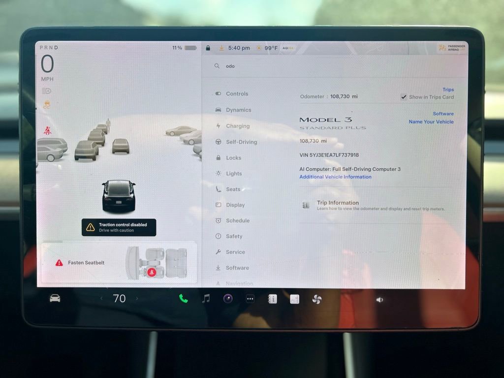 2020 Tesla Model 3 Standard Range Plus