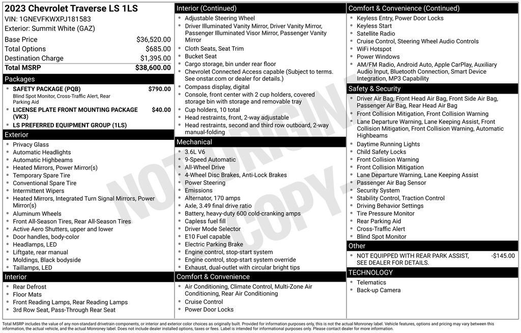 2023 Chevrolet Traverse LS