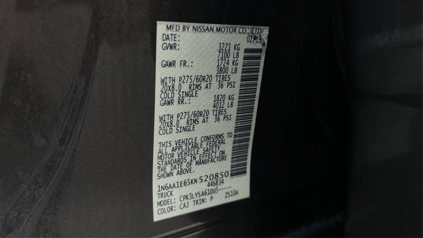 2019 Nissan Titan Platinum Reserve