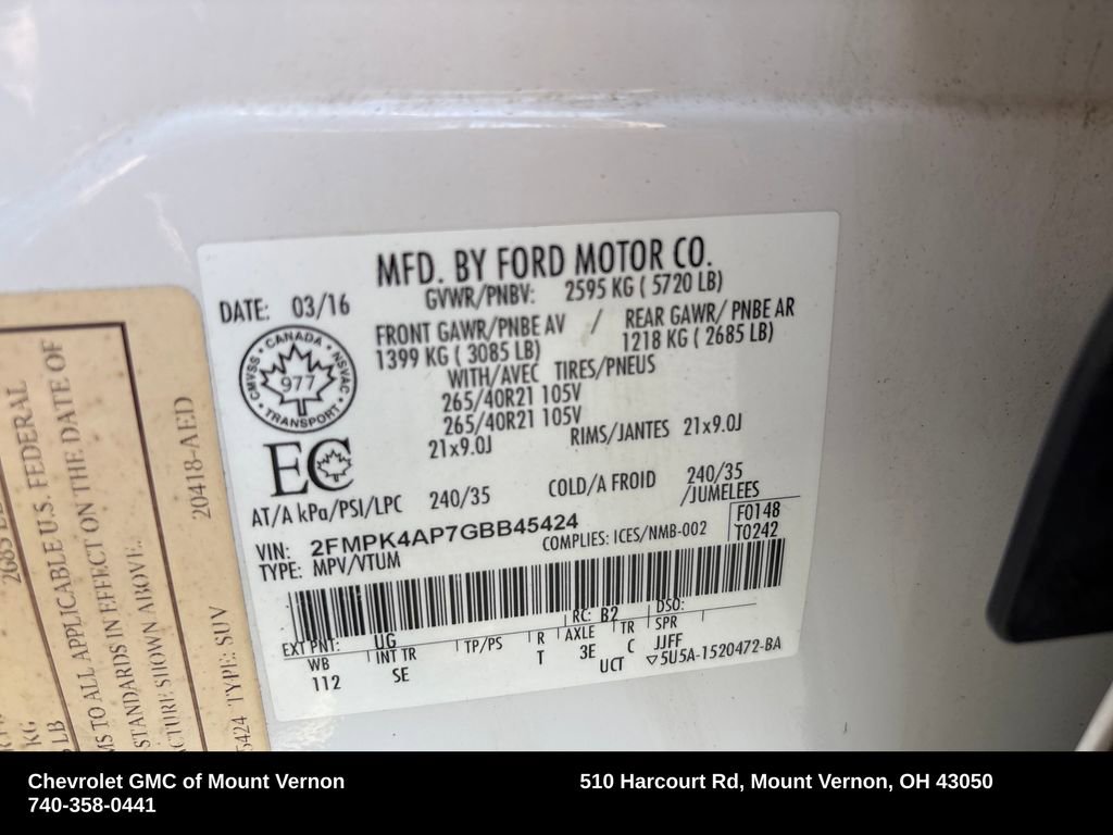 2016 Ford Edge Sport