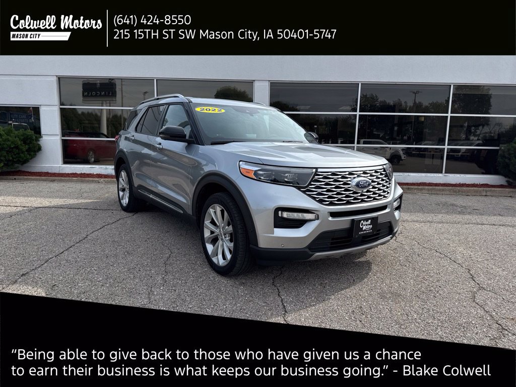 Certified 2022 Ford Explorer Platinum w/ Equipment Group 601A