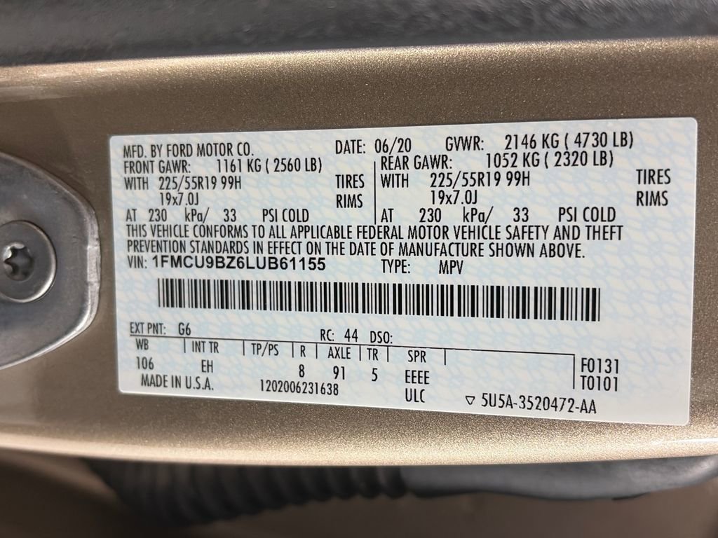 2020 Ford Escape SE Sport